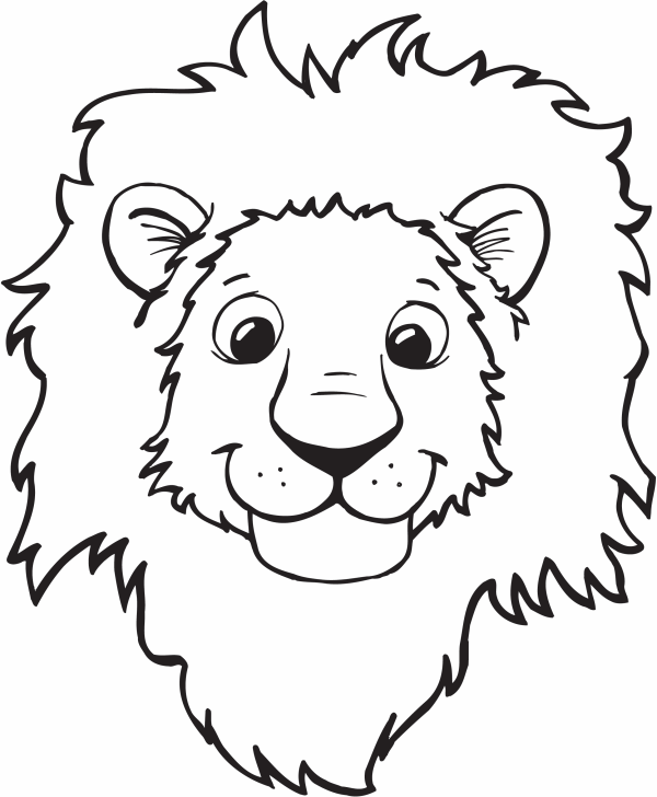 Раскраска львиное лицо