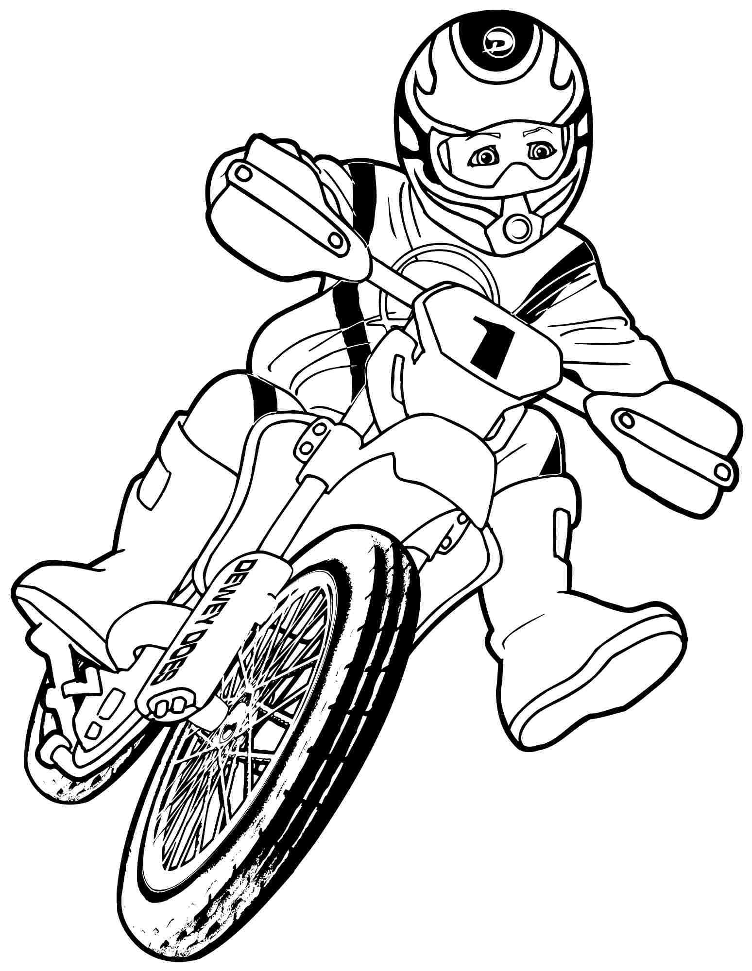 Раскраска детский мотоцикл