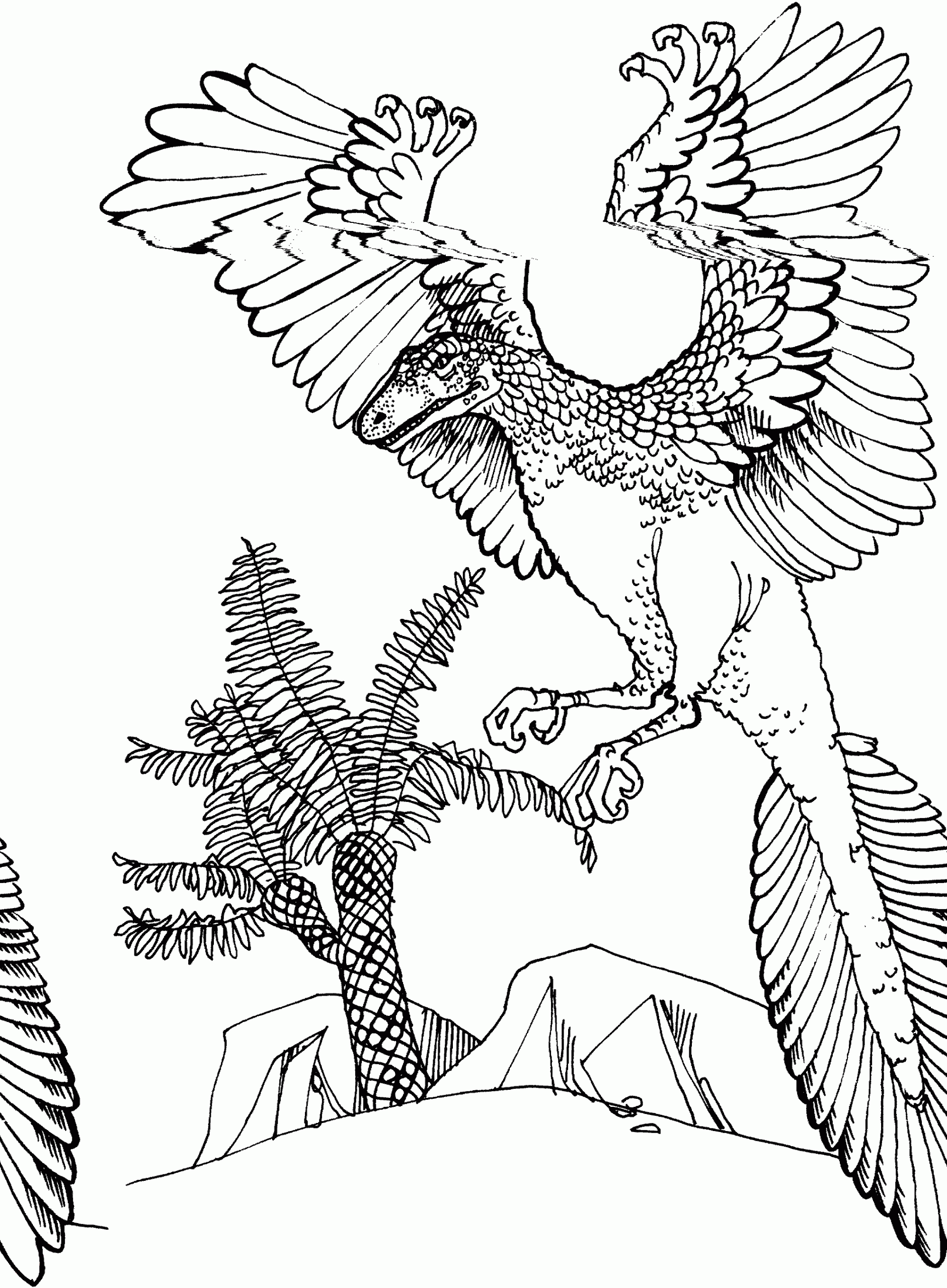 Раскраска Археоптерикс