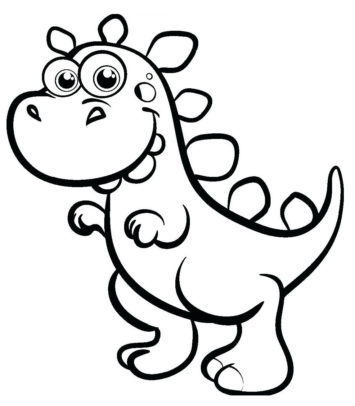 Раскраска прекрасный динозавр - Бесплатнo Pаспечатать или Cкачать Oнлайн