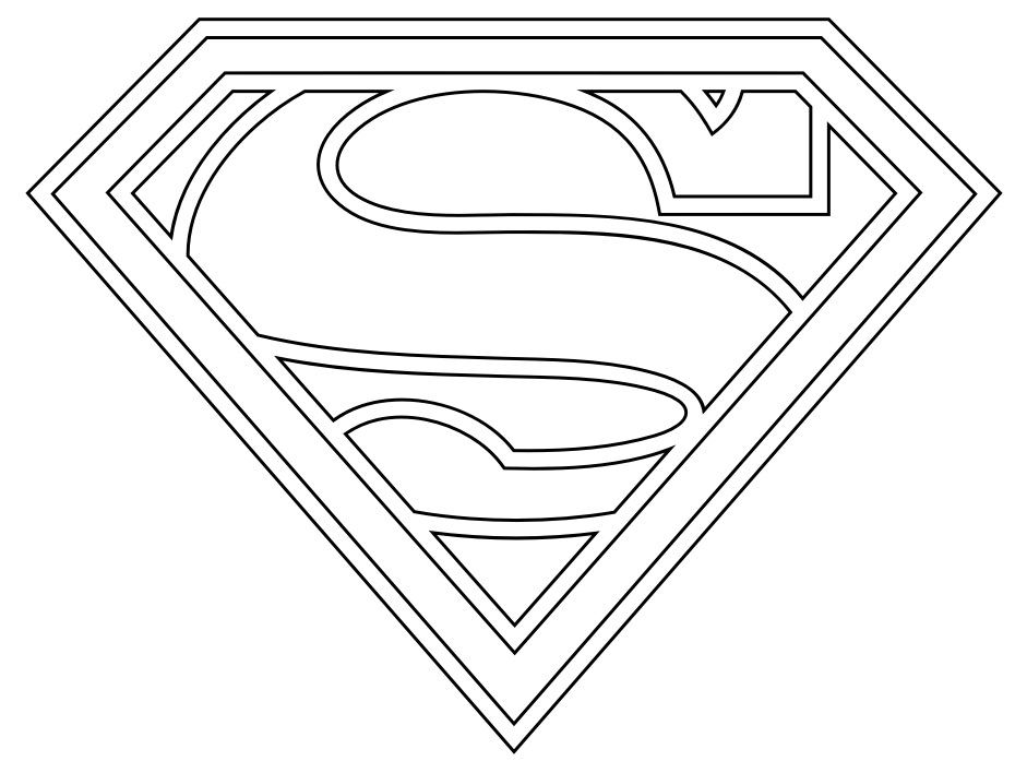 Раскраска символ супермена 2