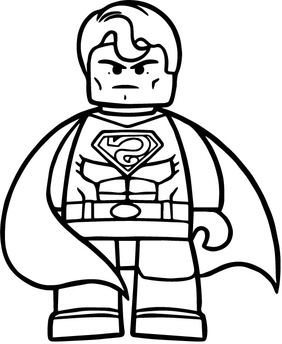Раскраска лего Супермен