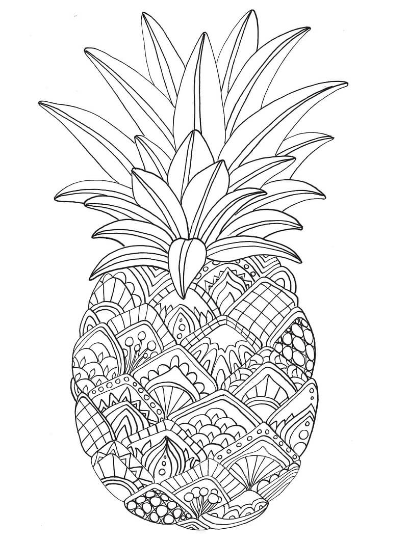 Раскраска ананас