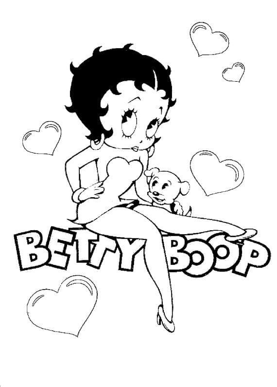 Раскраска Бетти Буп милая 1