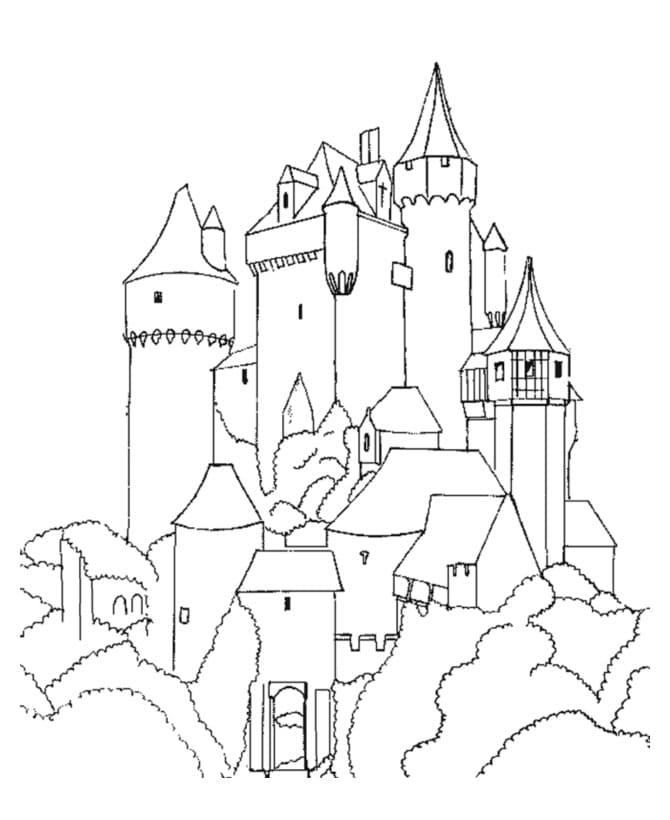 Раскраска Большой Замок 1