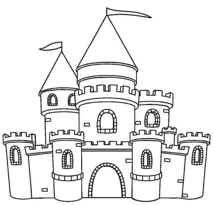 Раскраска - Рыцарский замок/Раскраски для любопытных малышей, 978-5-04-105646-9