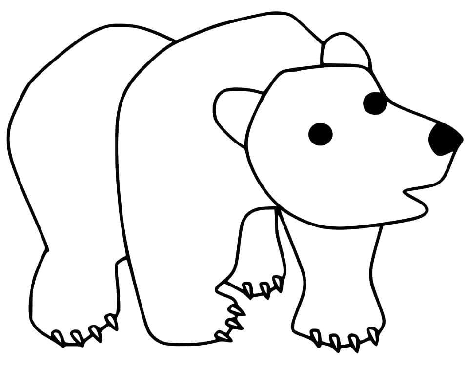 Раскраска Бурый медведь 1