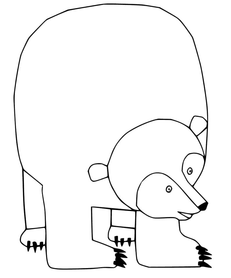 Раскраска Бурый медведь 15