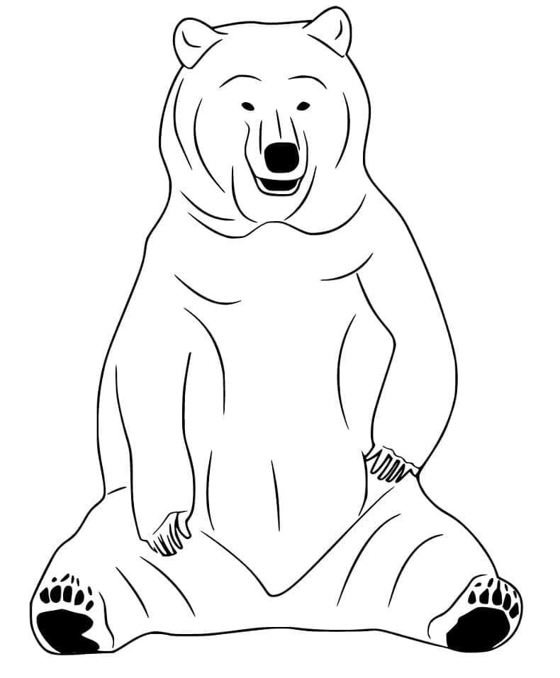 Раскраска Черный медведь 8