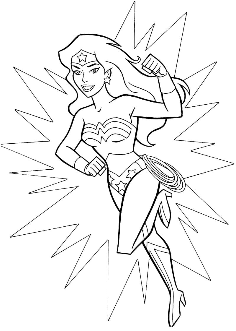 Раскраска Супергерои женщины