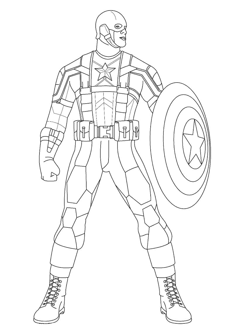 Раскраска Раскраски Капитан Америка