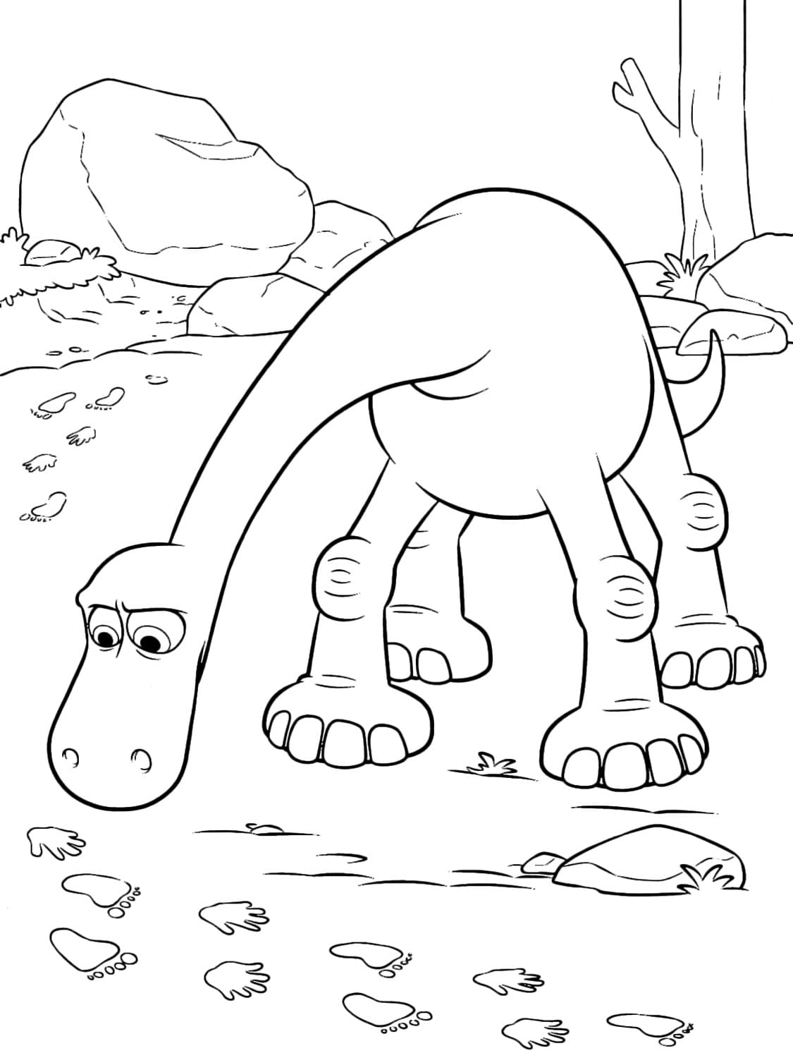 Раскраска Хороший динозавр (10)