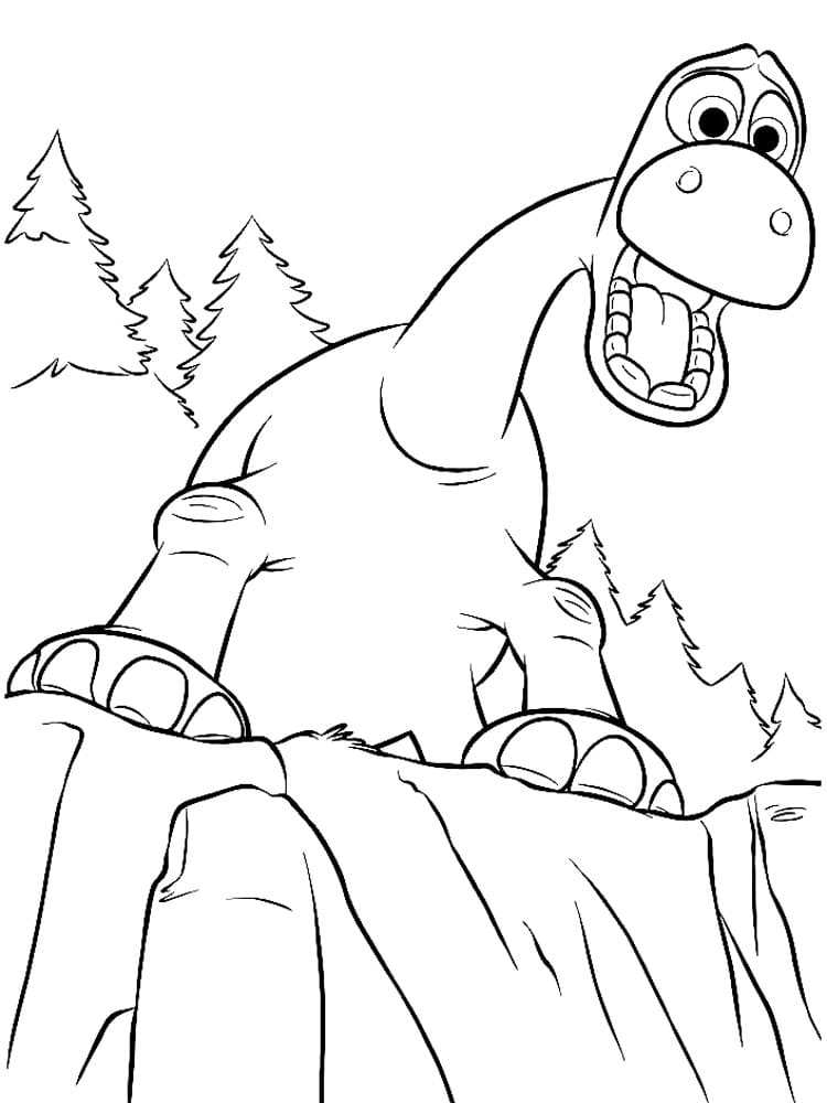 Раскраска Хороший динозавр (11)