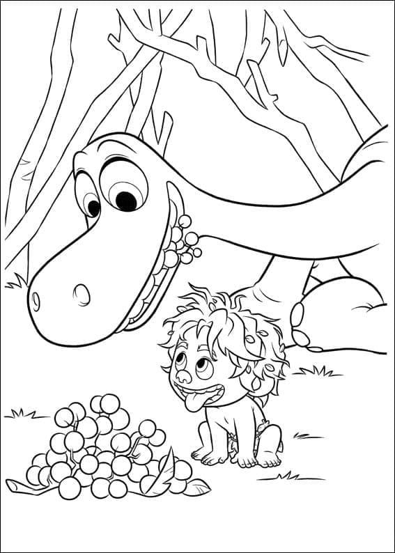 Раскраска Хороший динозавр (15)
