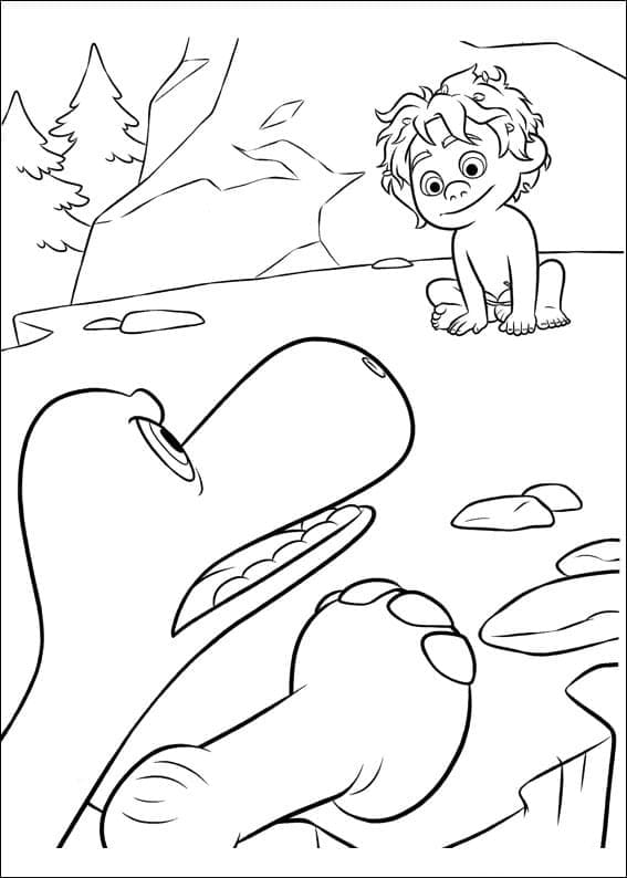Раскраска Хороший динозавр (16)