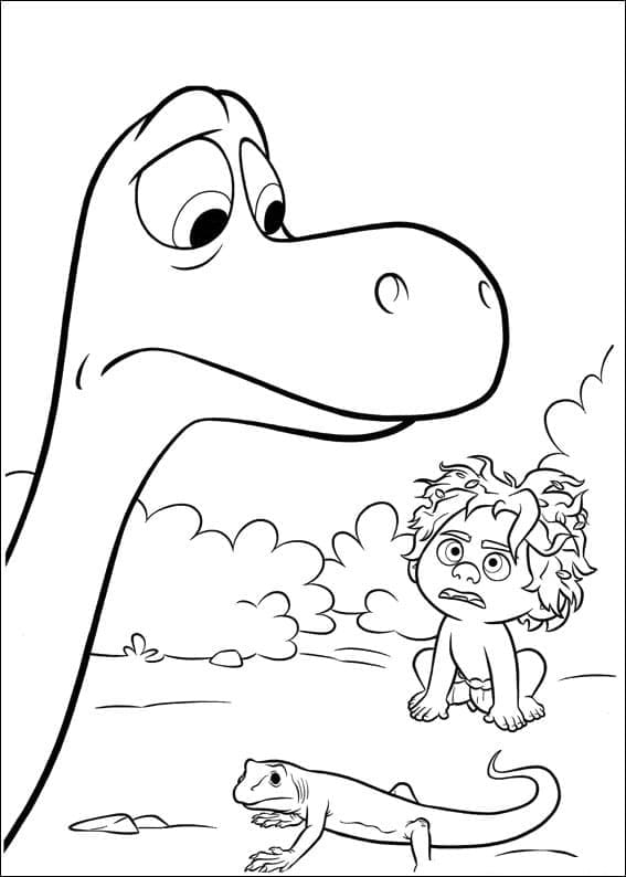 Раскраска Хороший динозавр (17)