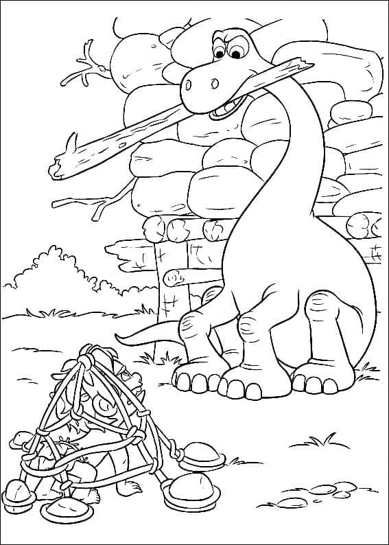 Раскраска Хороший динозавр (19)