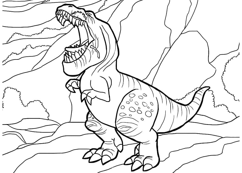 Раскраска raskraska khoroshiy dinozavr (21)