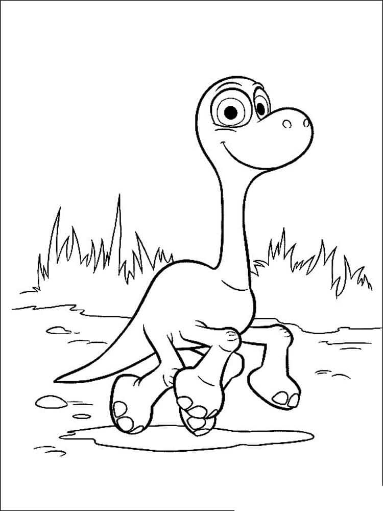 Раскраска Хороший динозавр (4)