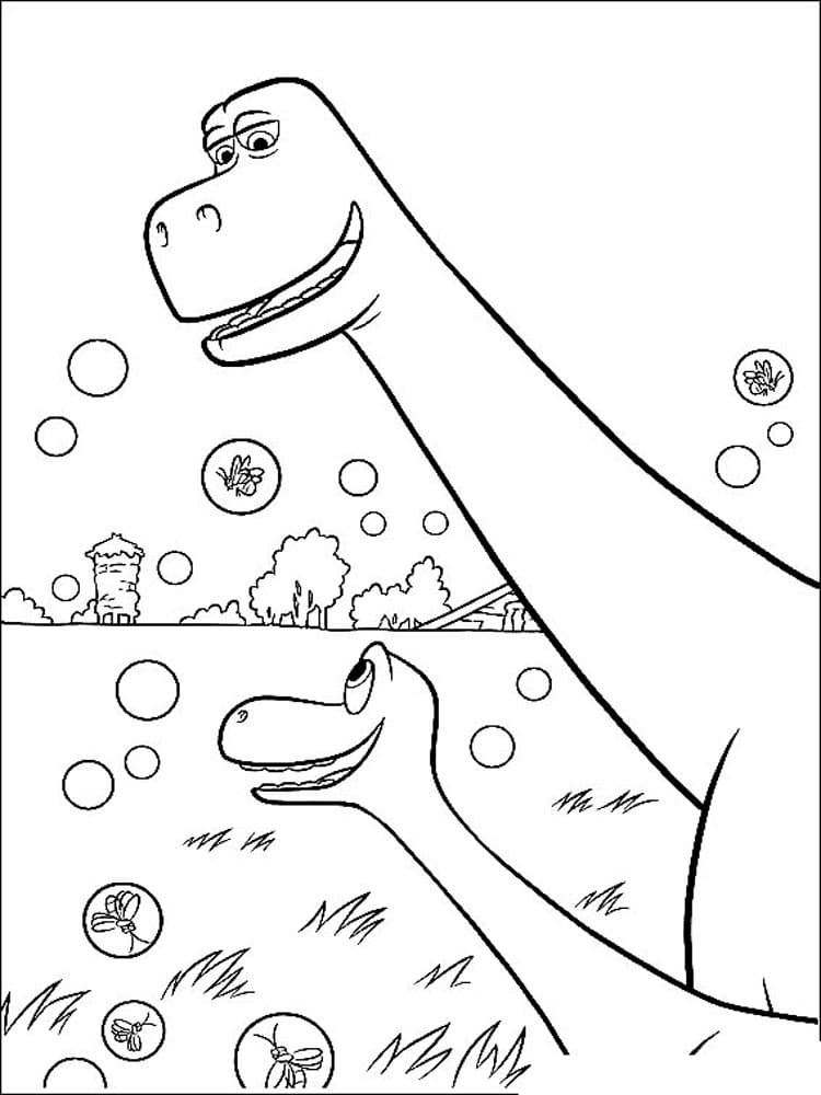 Раскраска Хороший динозавр (5)