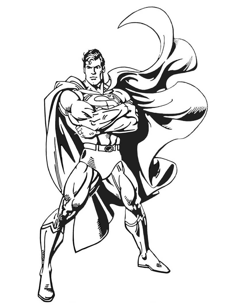 Раскраска классный супермен 3