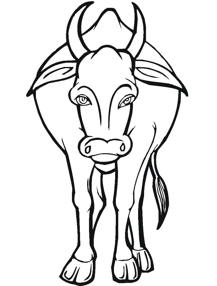 Раскраска Корова 10