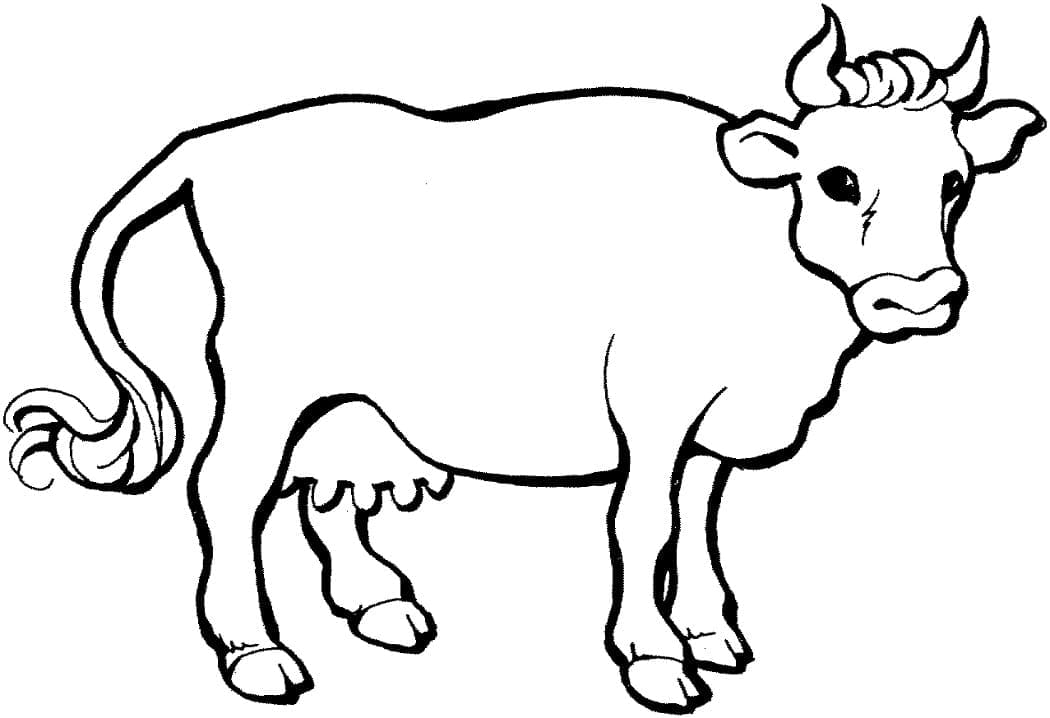 Раскраска Корова 11