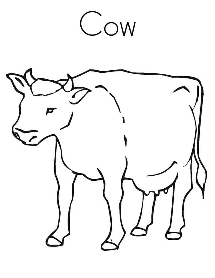 Раскраска Корова 5