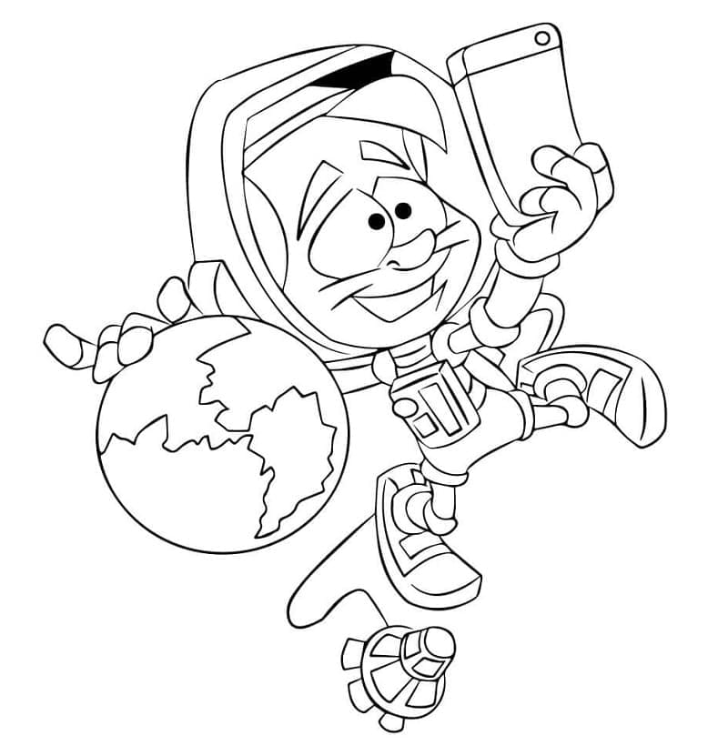Раскраска Космонавт 10