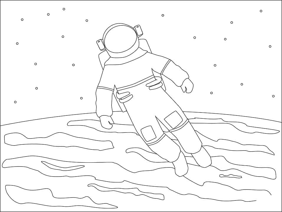 Раскраска Космонавт 5