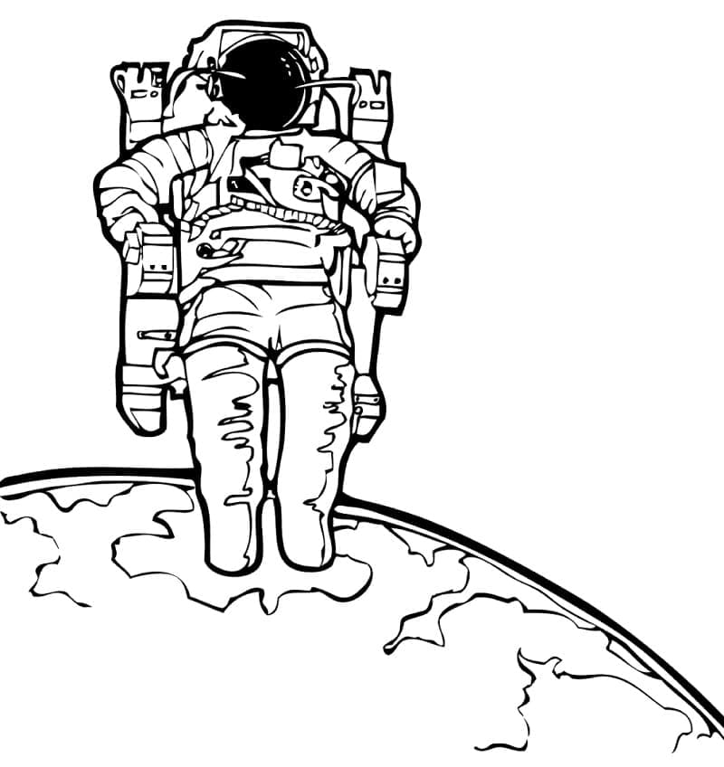 Раскраска Космонавт 7