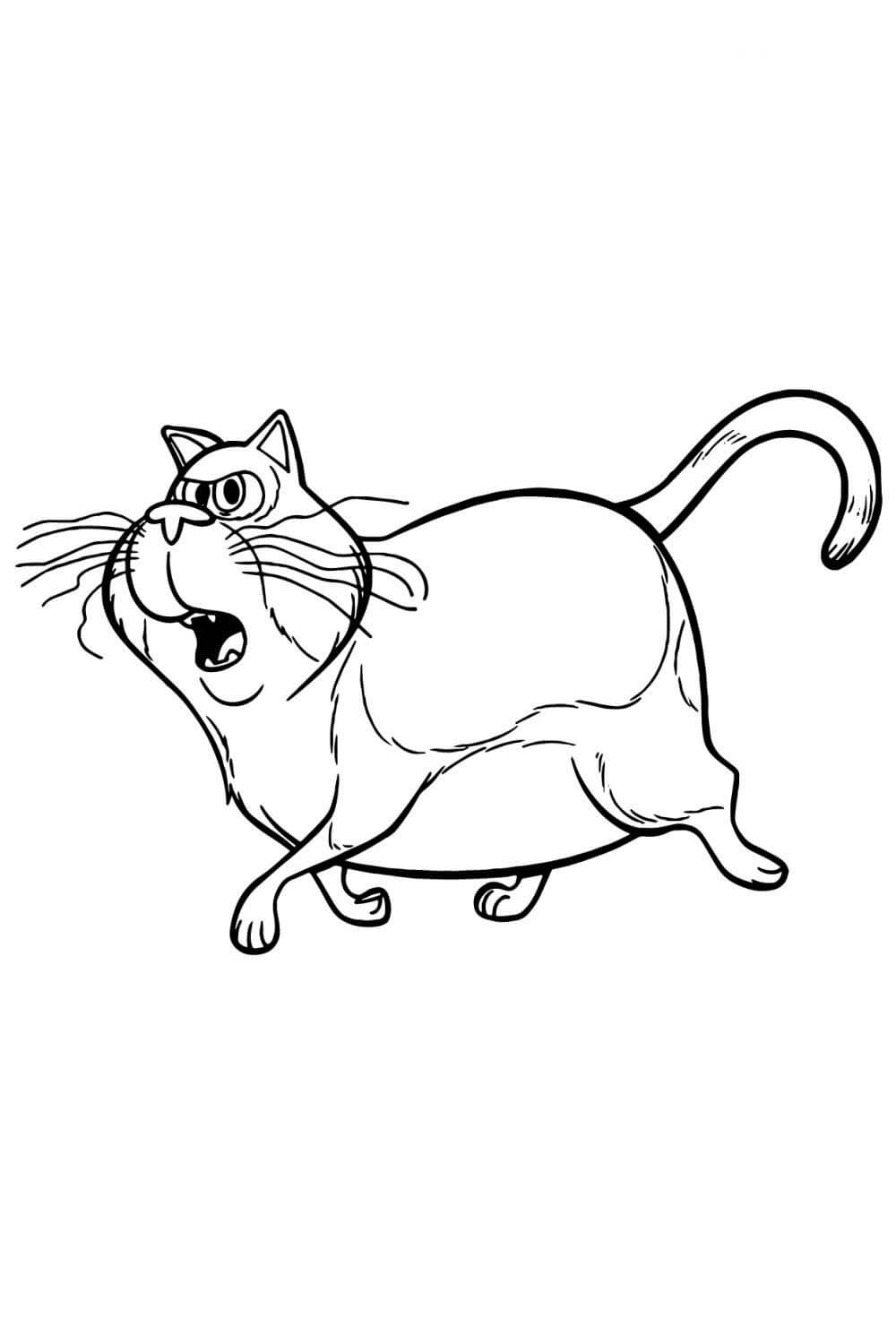Раскраска Кот Джо Гарденера из мультфильма Душа