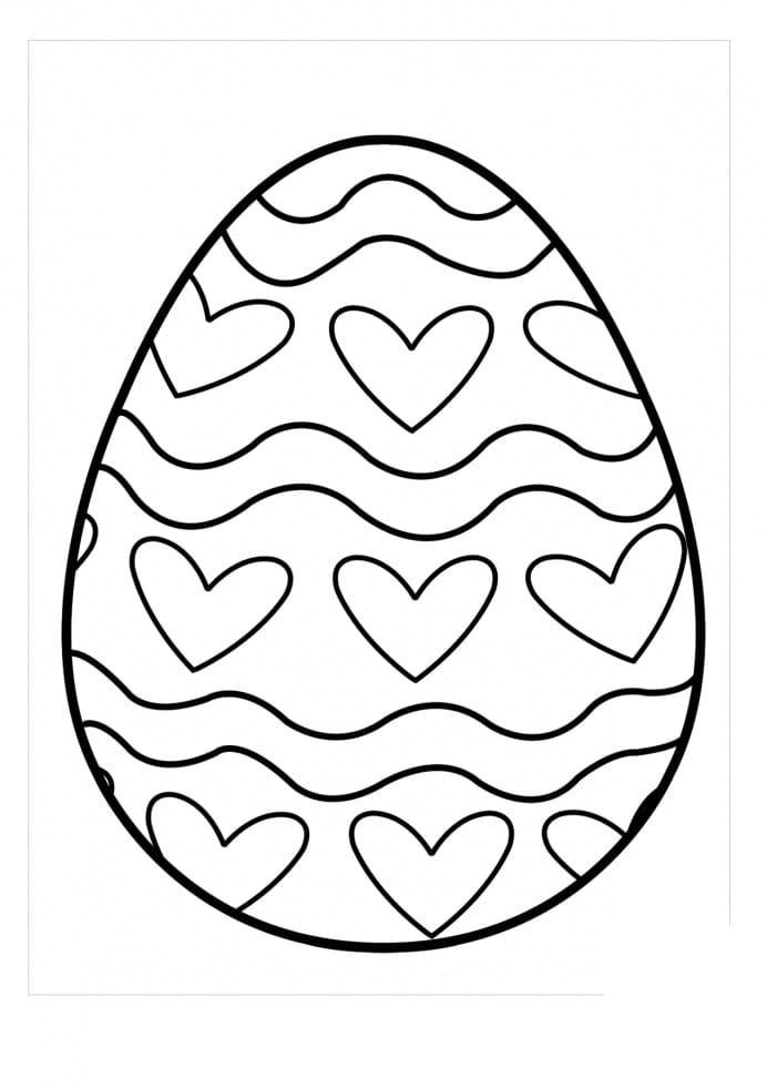 Раскраска красивое пасхальное яйцо 10