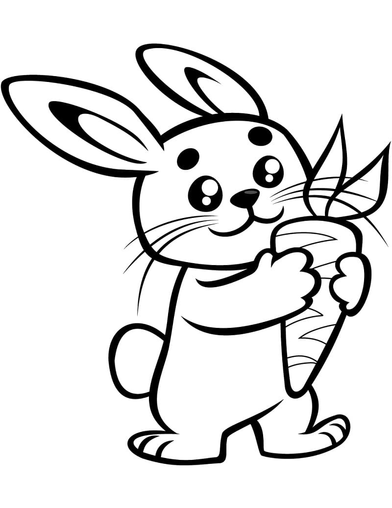 Раскраска Кролик 5