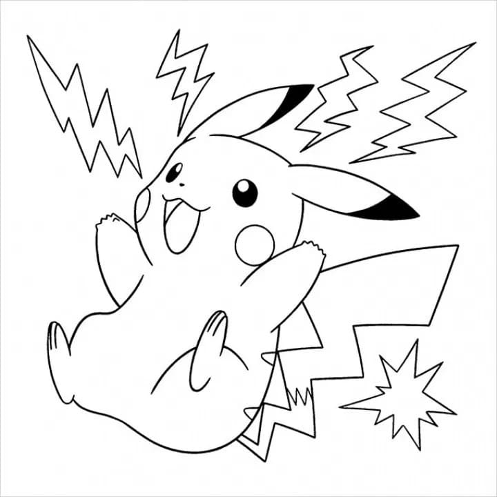 Раскраска Раскраска Пикачу (Pikachu)