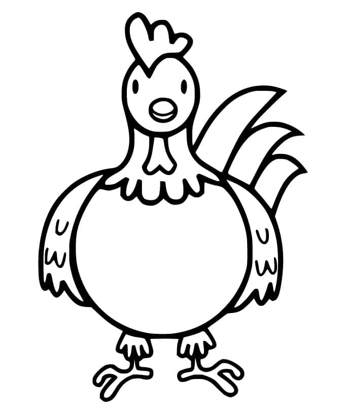Раскраска Курица 1