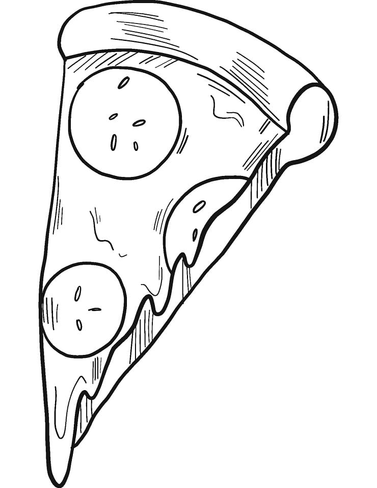 Раскраска Кусок пиццы 3