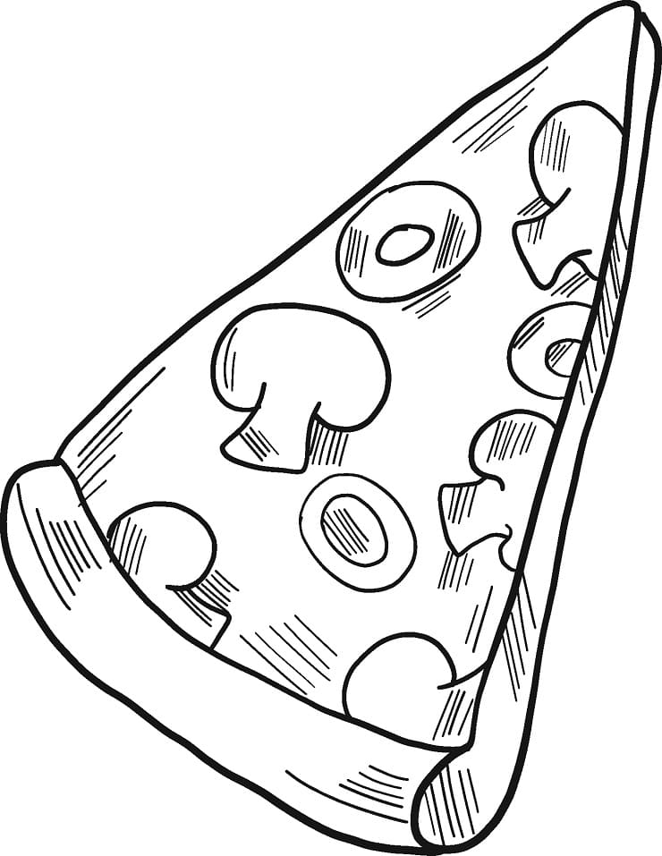 Раскраска Кусок пиццы 4
