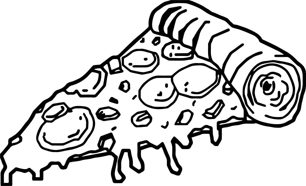 Раскраска Кусок пиццы 5