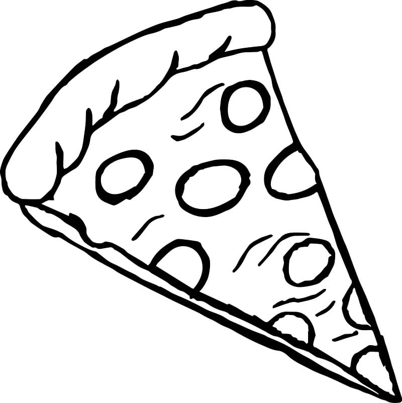 Раскраска Кусок пиццы 6