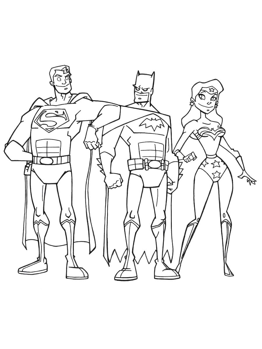 Раскраска Лига Справедливости 1
