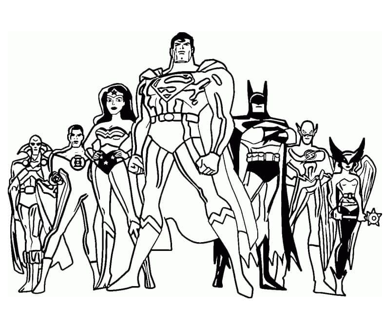 Раскраска Лига Справедливости 13