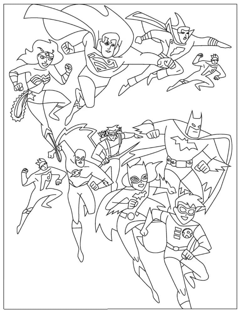 Раскраска Лига Справедливости 8