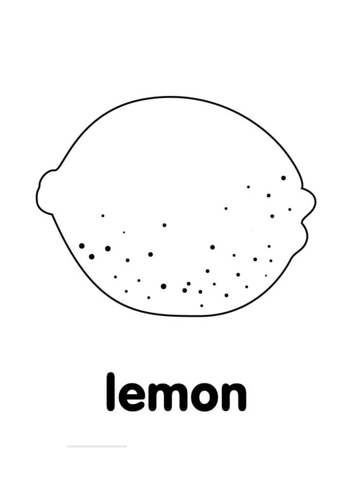 Раскраска лимон 3