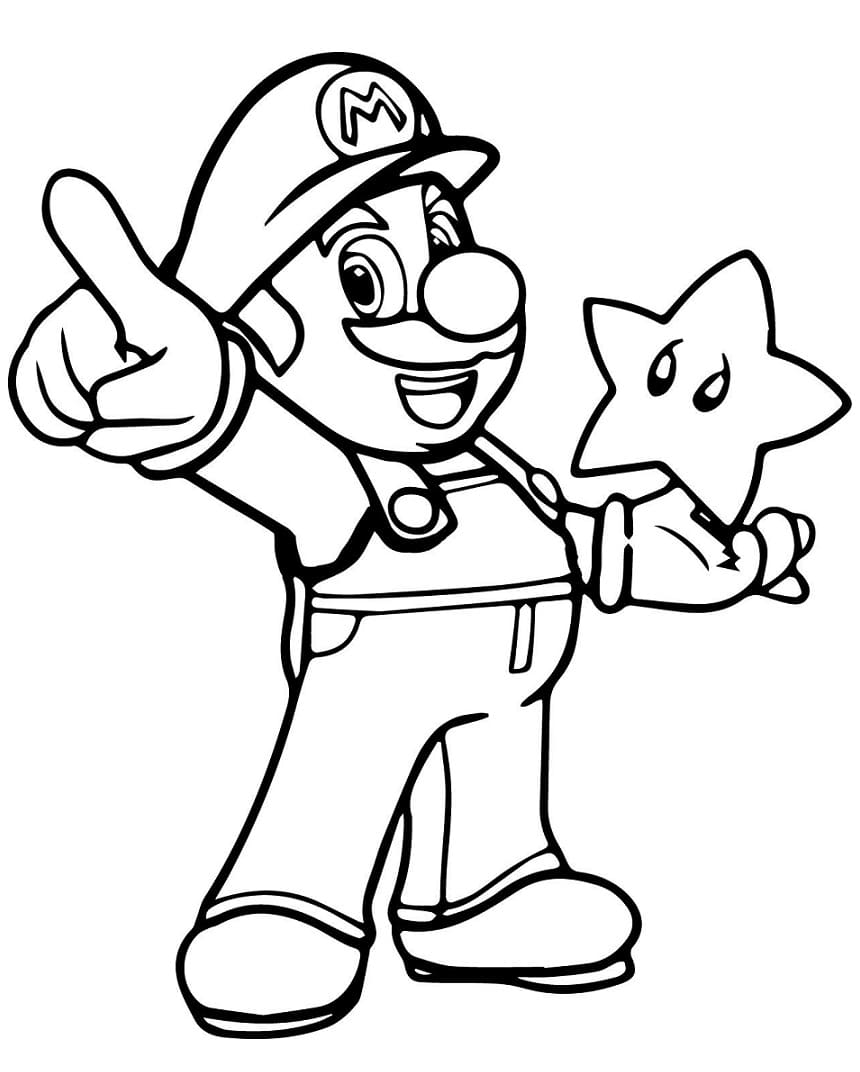 Раскраска Раскраски Марио (Mario)