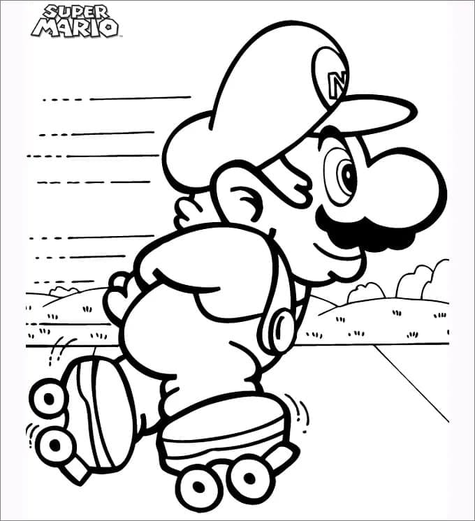 Раскраска Марио (41)