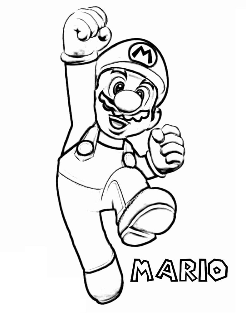 Раскраска Марио (43)