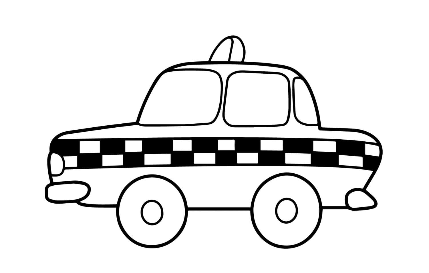Раскраска Машина такси