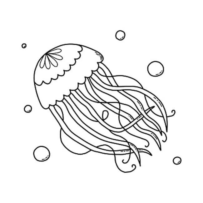 Раскраска Медуза (17)