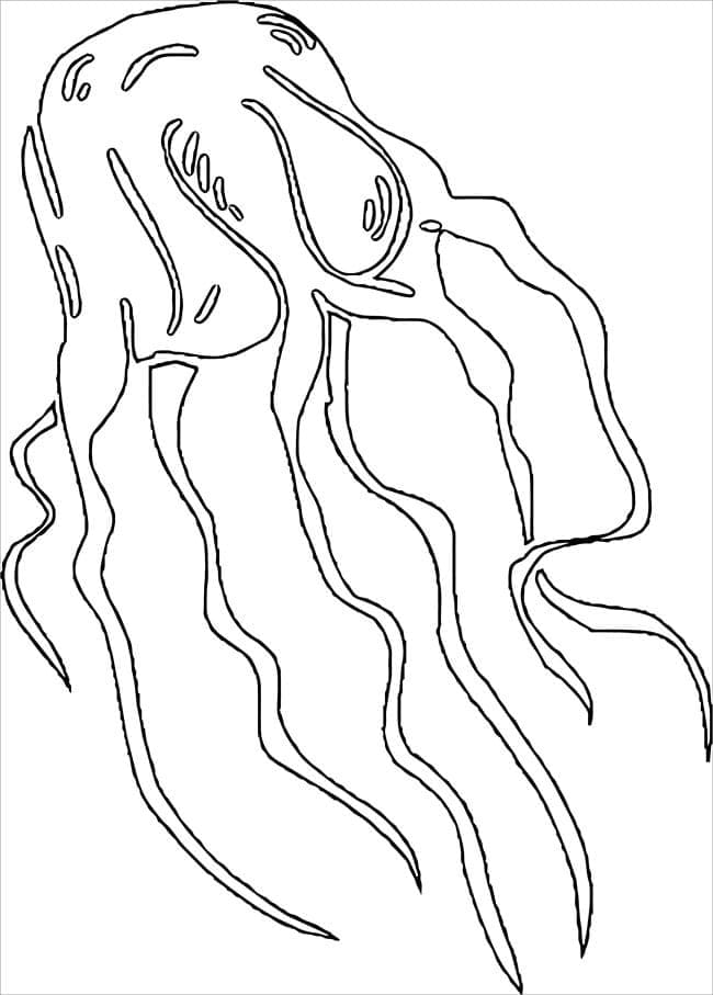Раскраска Медуза (21)